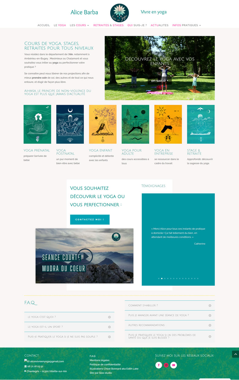 Créations site Alice Barba